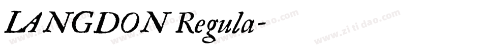 LANGDON Regula字体转换